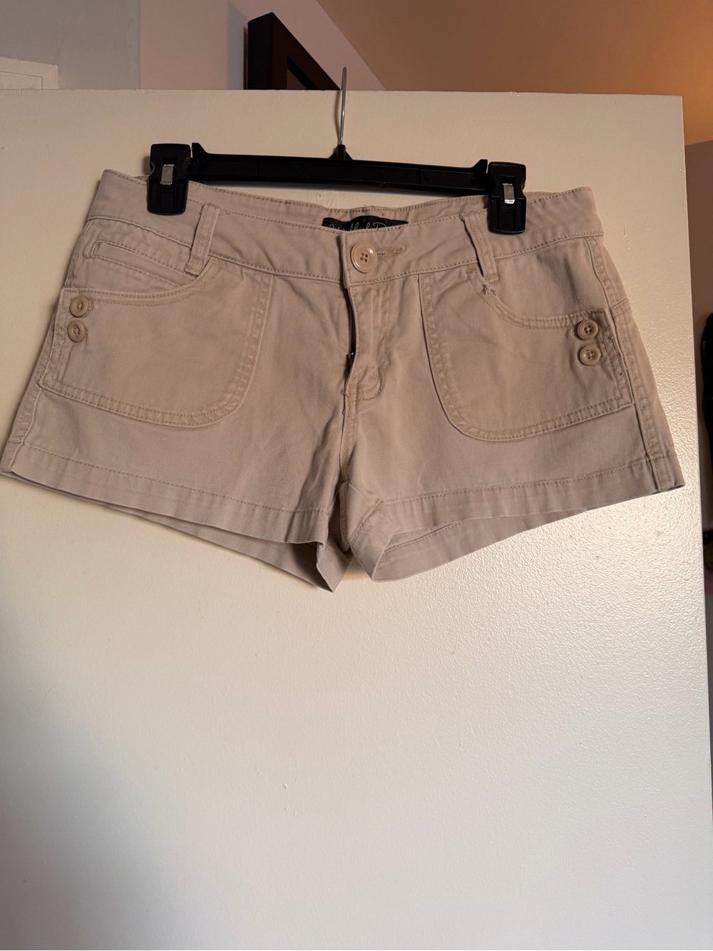 Wishful Park Beige Low-Rise Jean Shorts